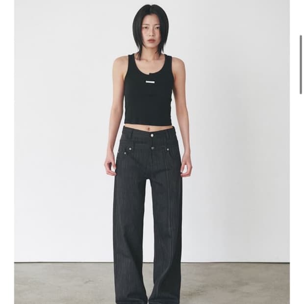 [ORDES] DOUBLE WAIST PANTS - stripe