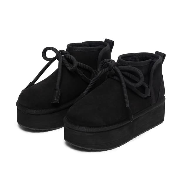 플러피시트러스 flct Fuzzy ribbon platform boots