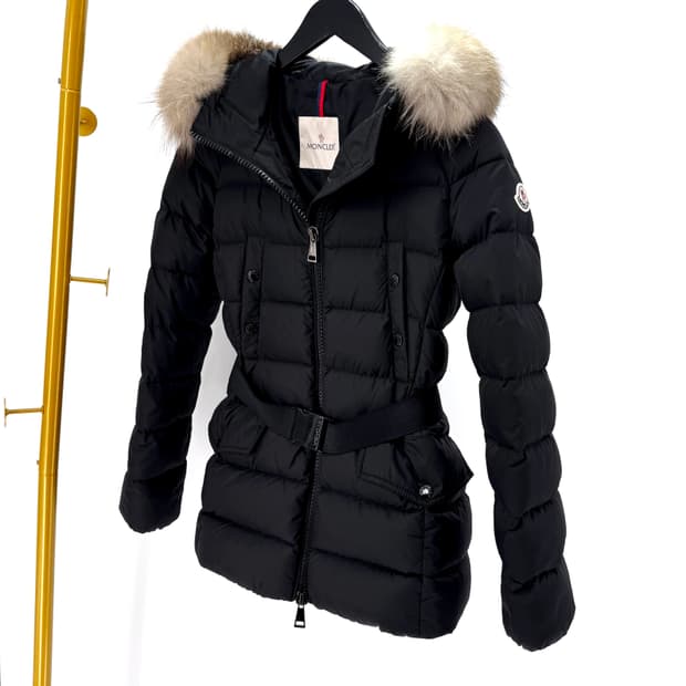 [0사이즈] 몽클레어 클리온 폭스퍼 여성 패딩 블랙