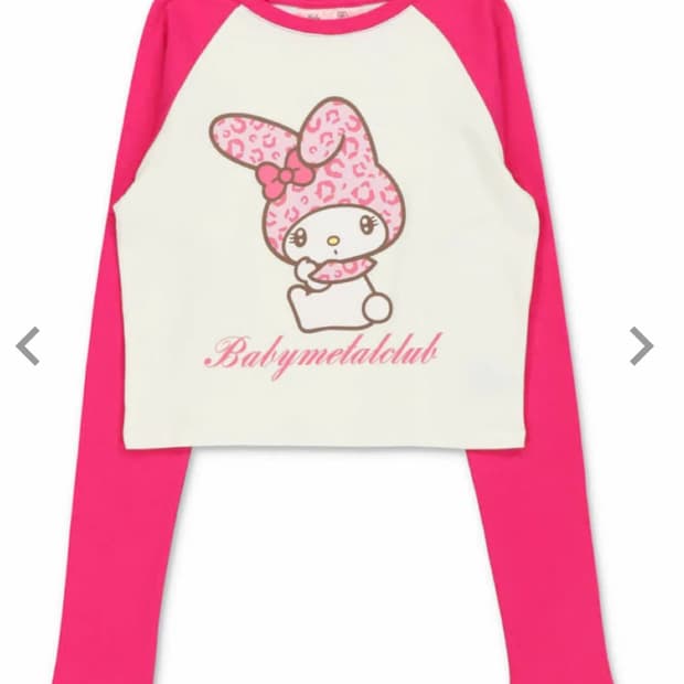 베이비메탈클럽 스핀즈 슈가바니즈 산리오 콜라보 나그랑티셔츠 베메클