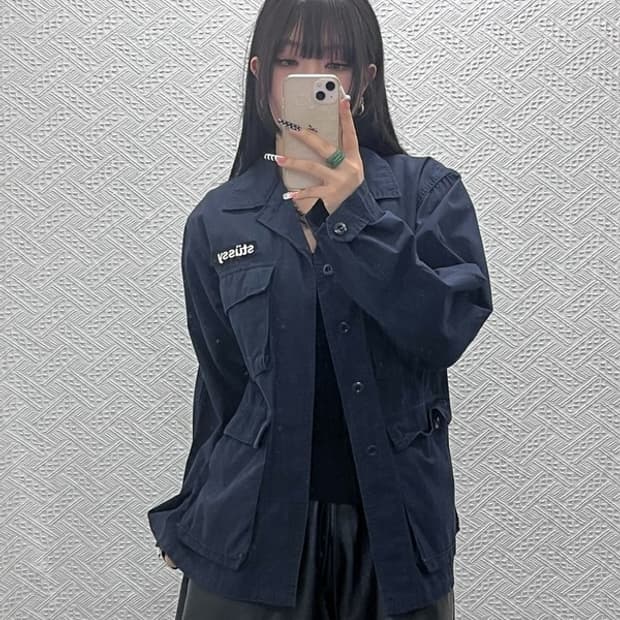 스투시 올드스쿨 멀티포켓 트러커 초어 워크 자켓 S C10259