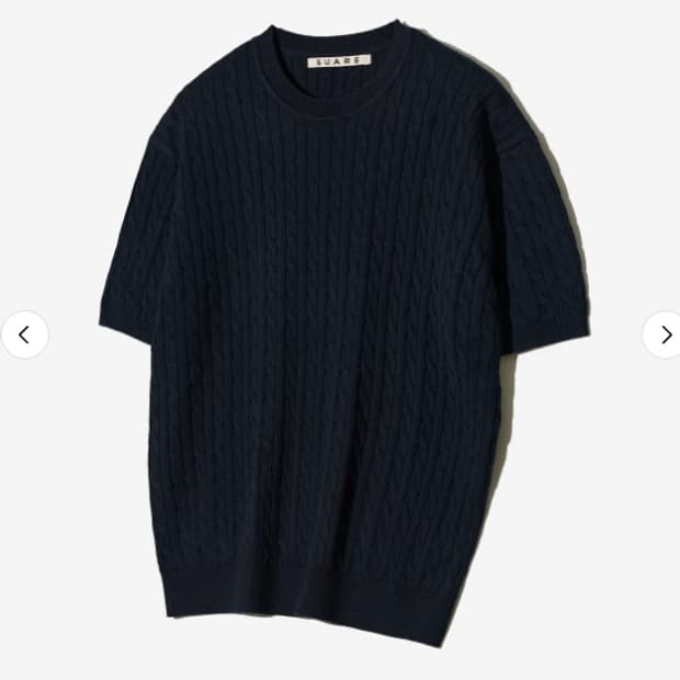 수아레 네이비 하프니트