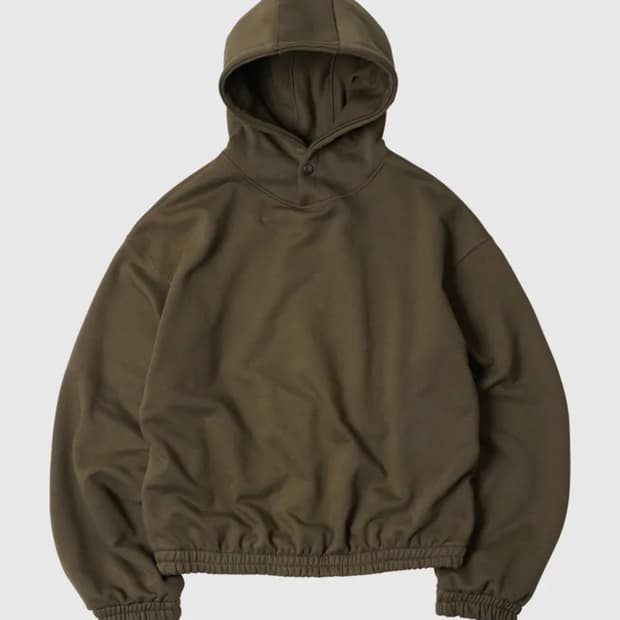 [L] 프리즘웍스 밴딩 스냅 후디 브라운