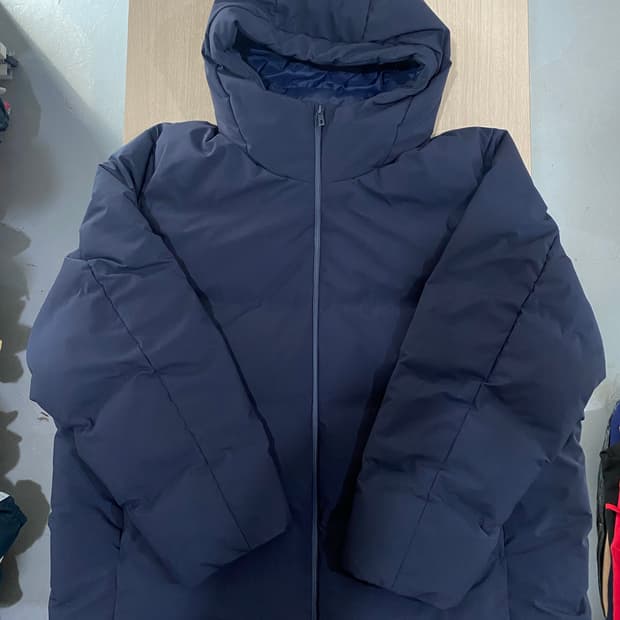 유니클로 남성 심리스 다운 파카 네이비 4XL