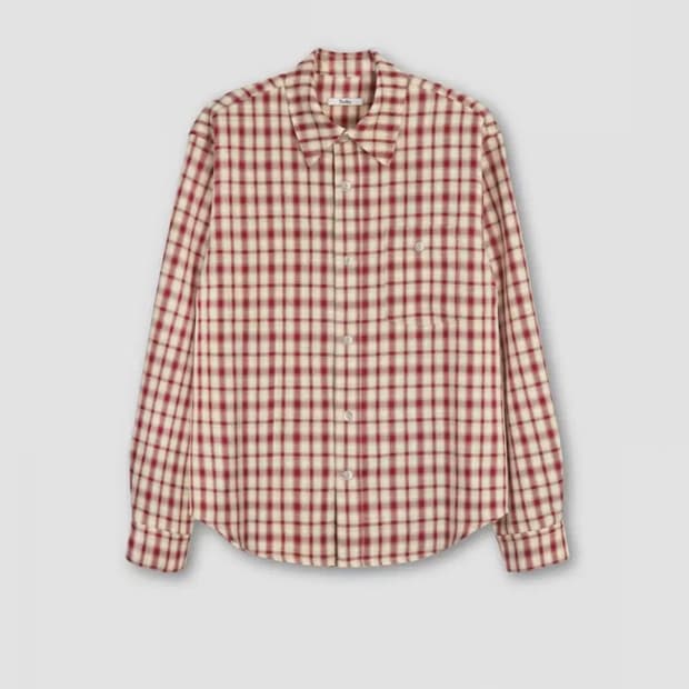 타일레 옴브레 체크 셔츠  레드 (사이즈 2)