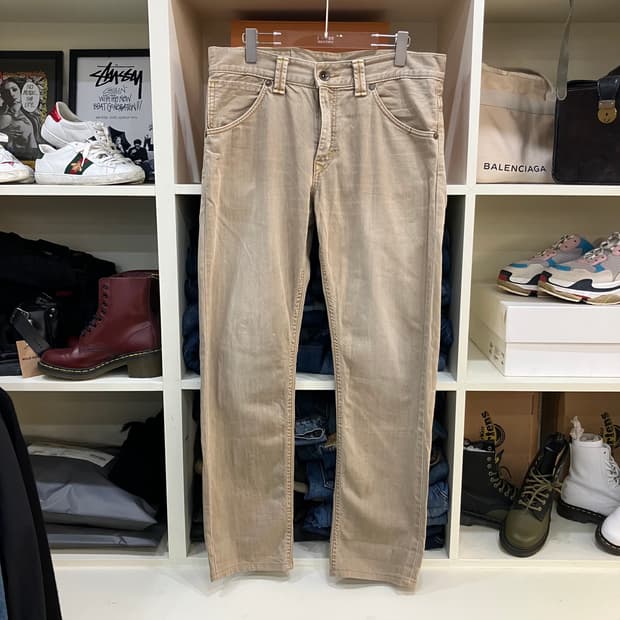 에드윈 웨스턴 포켓 디테일 베이지 데님 팬츠 34