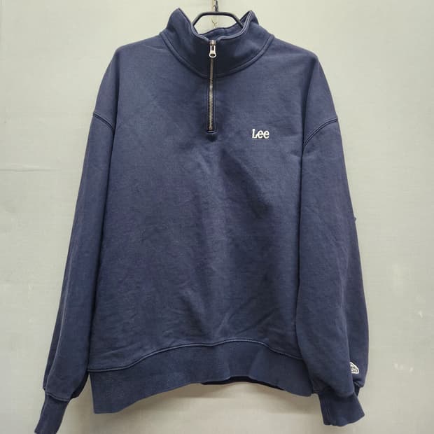 Lee 리 로고자수 반집업 맨투맨 M(XL) 남여공용