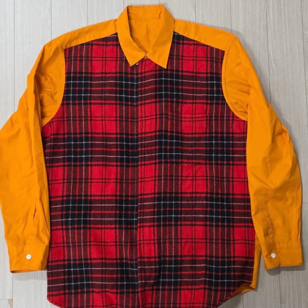 90s 다나카 꼼데가르송 옴므 리버서블 셔츠 