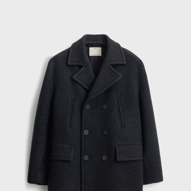 포터리 멜톤 울 피코트(차콜블랙)