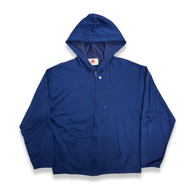 70s 러셀 네이비 후드 집업 L
