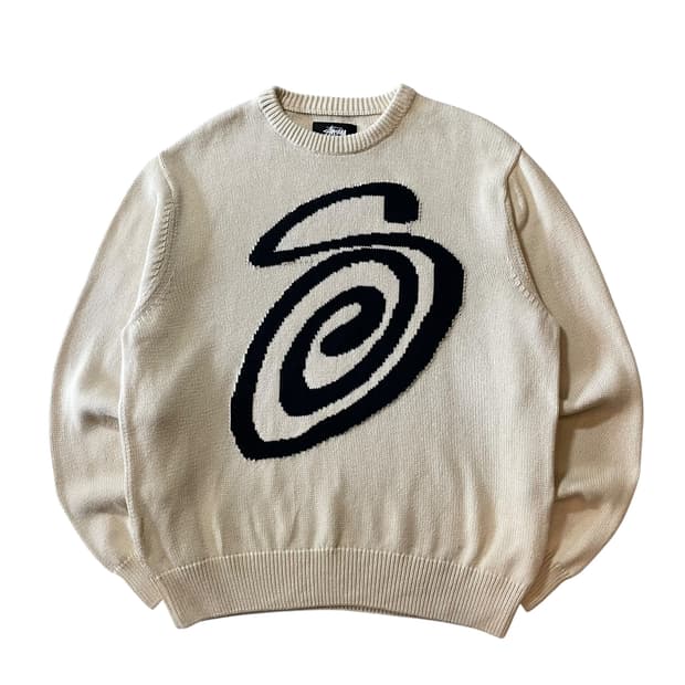 스투시 컬리S로고 니트