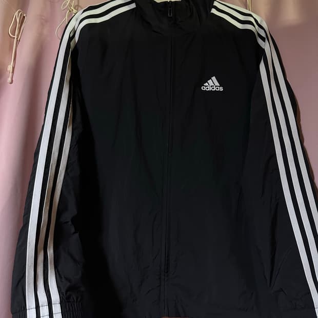 아디다스 바람막이 블랙 엠사이즈 아디바막 바막 삼선