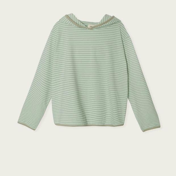 페스토 AUTUMN STRIPE HOODED TOP TEA