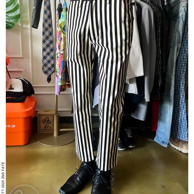90s MILKBOY Stripe Studed Cotton Pants