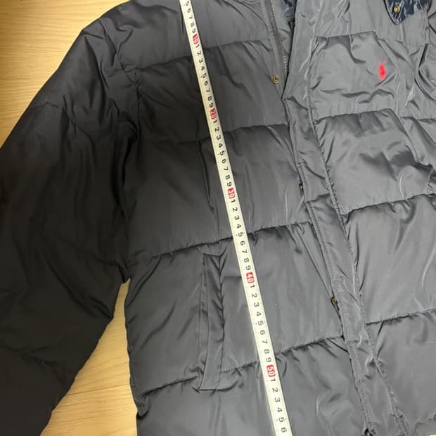 폴로 네이비 후드 패딩