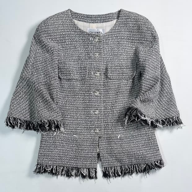 샤넬 테슬 트위드 자켓 