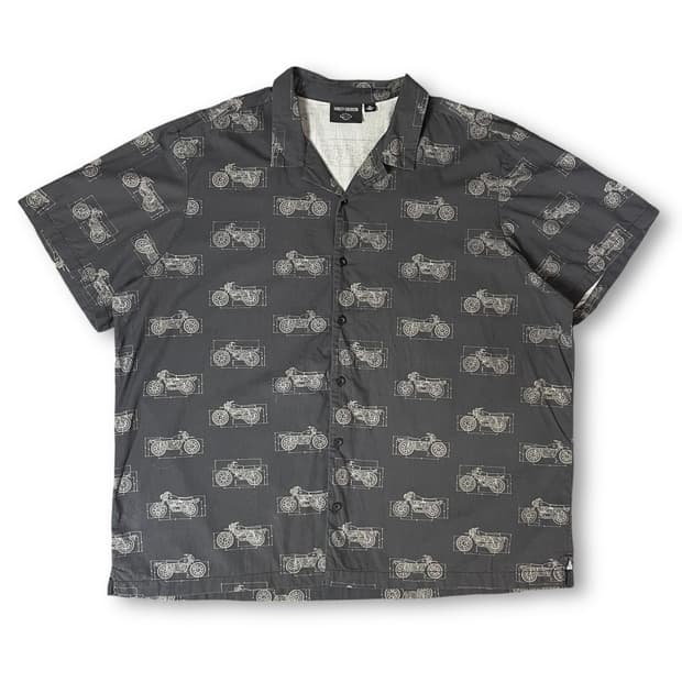 할리데이비슨 차콜 바이커 반팔 셔츠 3XL