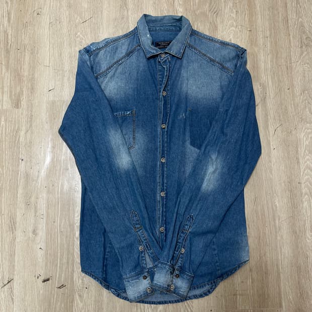 자라 ZARA MAN 슬림 핏 데님 셔츠 S(90)