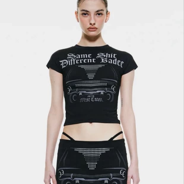 배디(BADEE)Low Rider Scotch Tee Black S