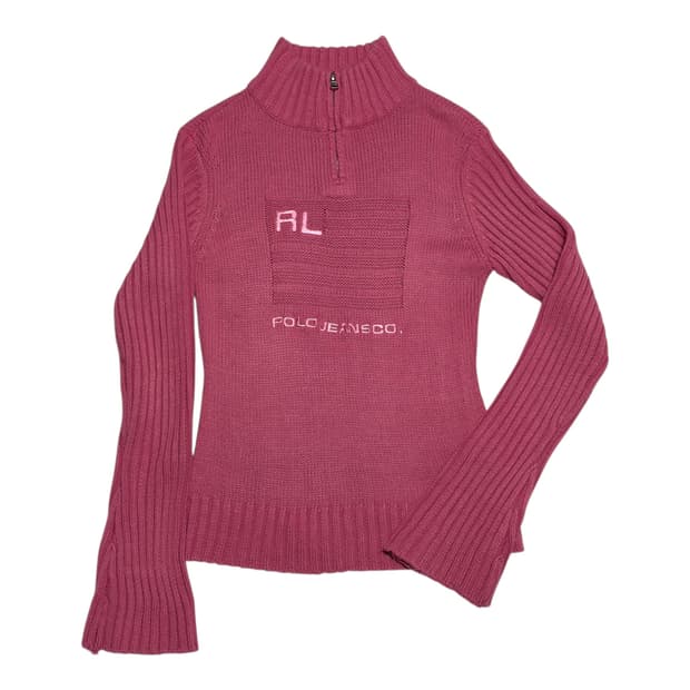 Polo Ralph Lauren 진스 컴퍼니 빅로고 반집업 니트