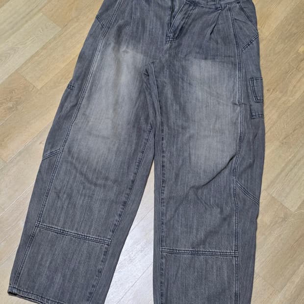 [2] 비긴202 투 턱 데님팬츠