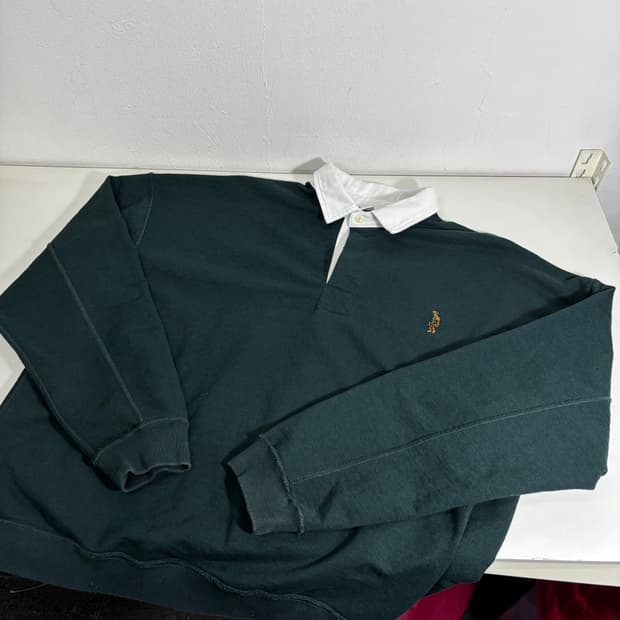 M 100 파르티멘토 다크그린 럭비 카라 맨투맨