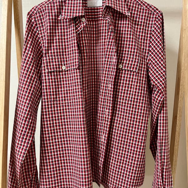 PRADA 체크 셔츠 40/180/100A 정품