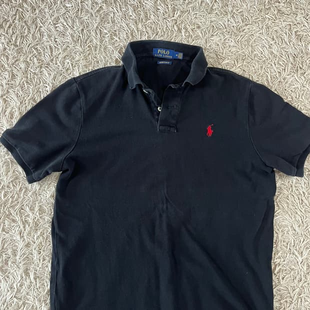 폴로 랄프로렌 블랙 반팔 폴로셔츠 M