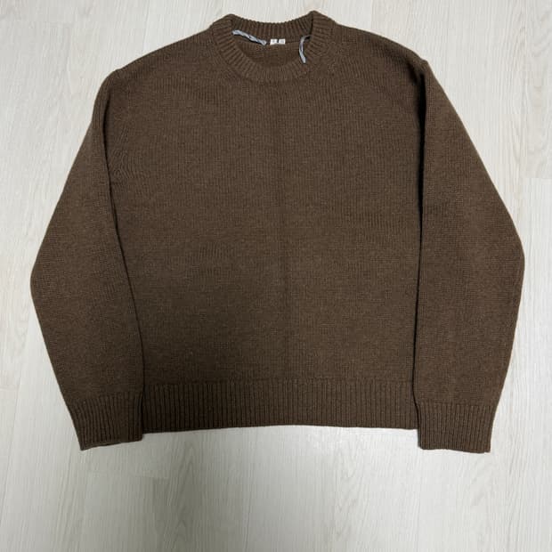 아르켓 헤비 니트 울 스웨터 브라운