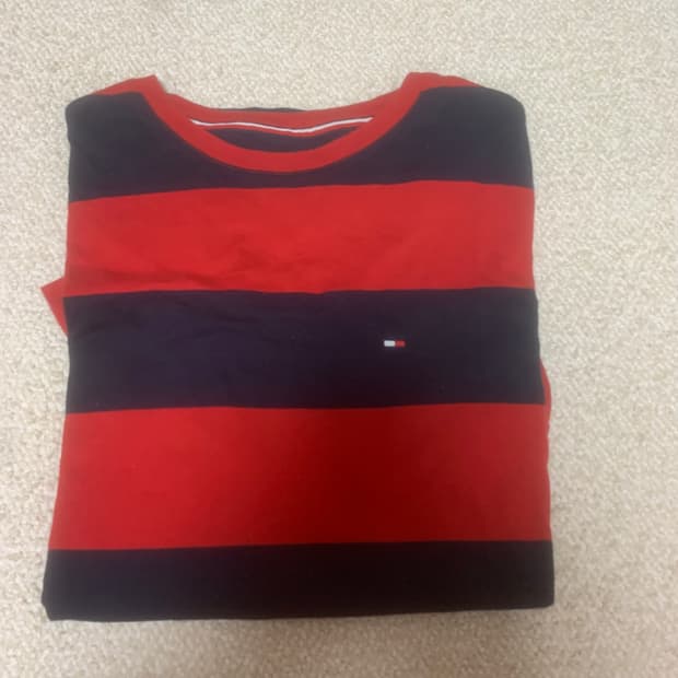 타미힐피거 스트라이프 라운드 반팔티셔츠 95
