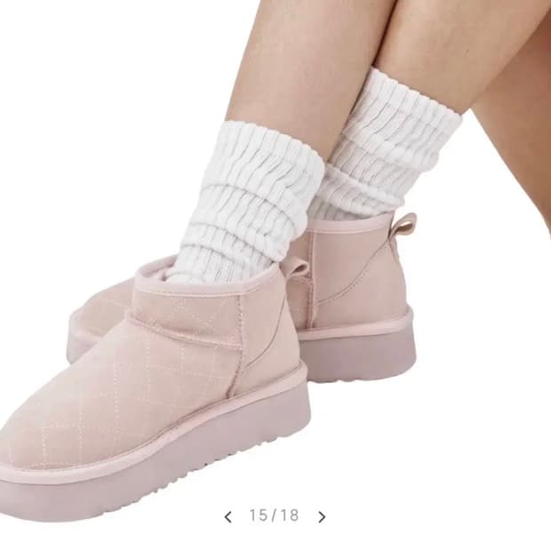 클리시어 어그 퍼부츠 핑크 250