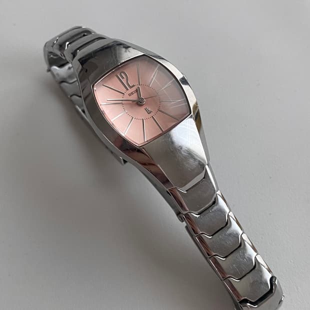 Seiko 세이코 쉘 실버 피치 레이디스