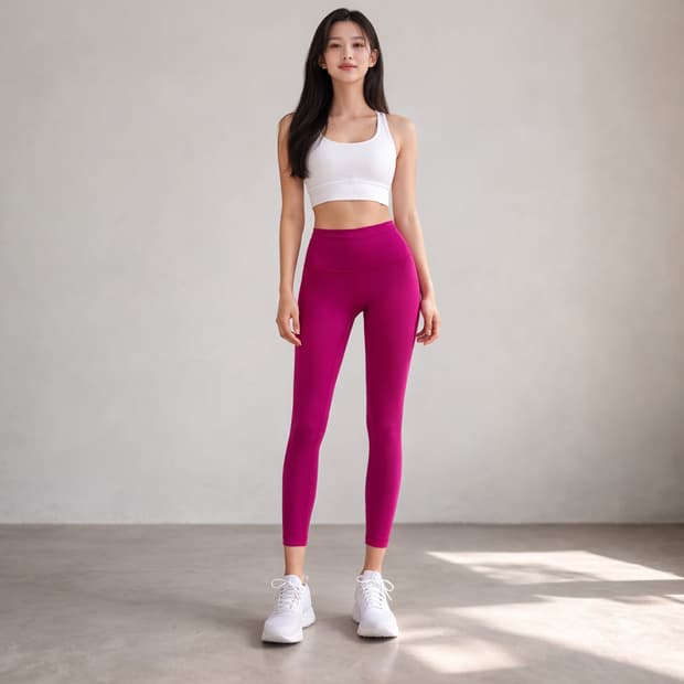 룰루레몬 원더 트레인 하이라이즈 크롭 레깅스 마젠타 퍼플