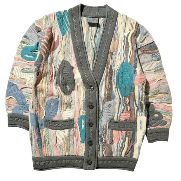 쿠지 케이블 니트 가디건