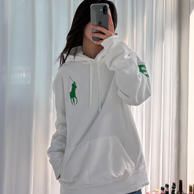 [L]폴로 랄프로렌 빅포니 치프키프 흰초 기모 후드