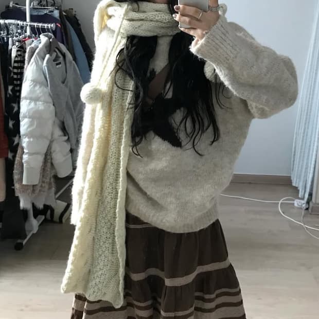 미라이클립 코디 세트/일본 빈티지 모리 선가든파티 스윙잉 크루