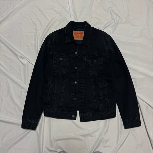 [S] 리바이스 블랙 데님 트러커 자켓