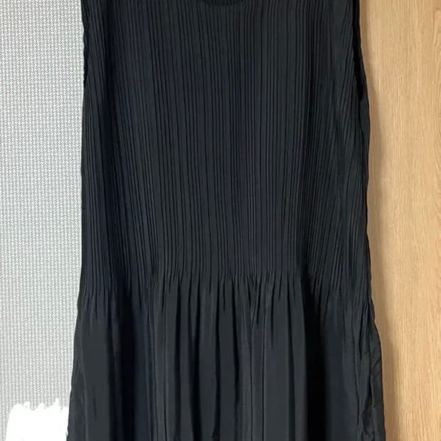 Japanese Vintage 여성 블랙 레이스 플리츠 원피스