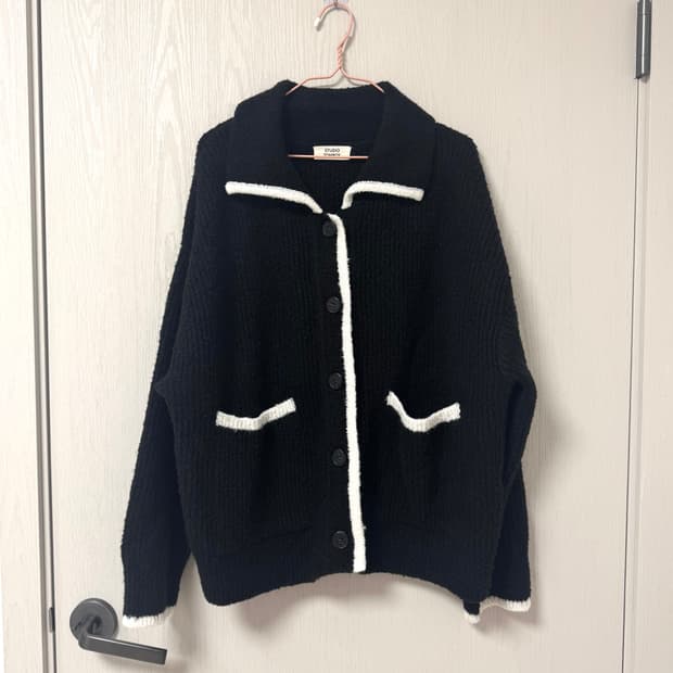 스튜디오톰보이 울 혼방 오버핏 가디건