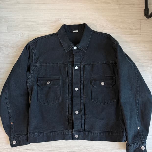 아프레쎄 25aw type2 데님자켓 블랙 46