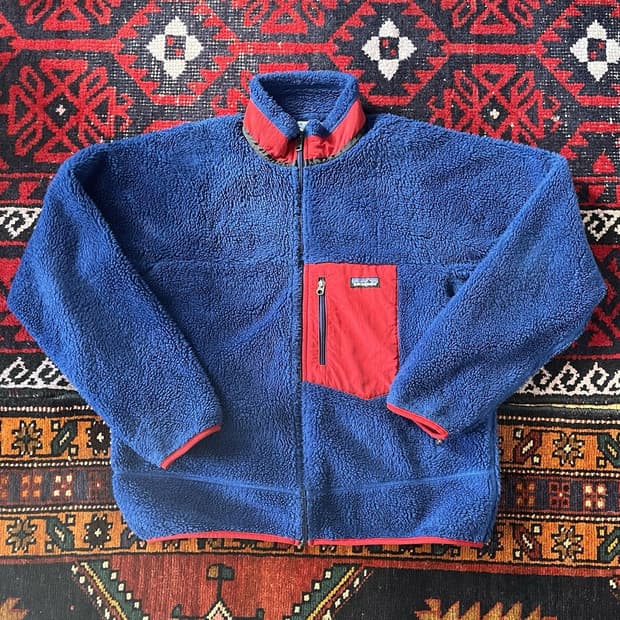 파타고니아 클래식 레트로-X 플리스 자켓 클래식 네이비/레드