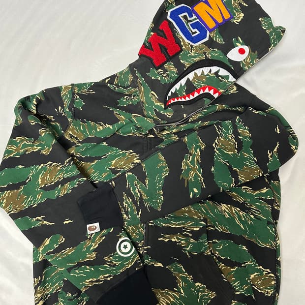 Bape Green Camo Hood Zip-Up