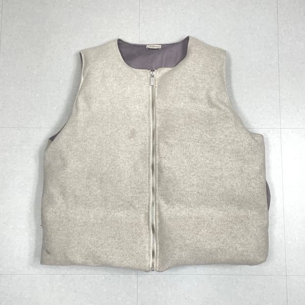 아르노드프랑스 ARNODEFRANCE 아이보리 패딩 조끼 XL