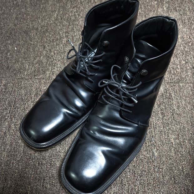 구찌 레이스업 부츠 홍창 290(11d)