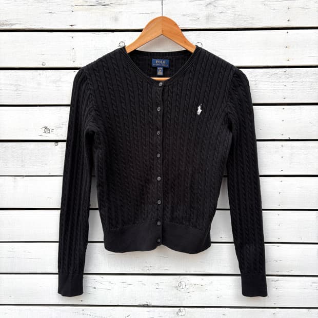 Polo 폴로 케이블 꽈배기 니트 가디건
