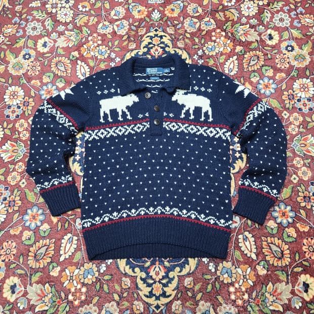 폴로 랄프로렌 무스(Moose) 헨리넥 울 니트.M