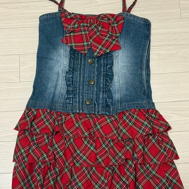 캐캐체 트라라깔 아무깔 갸루 빈티지 펑크 원피스