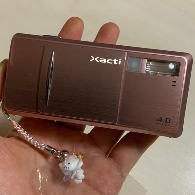 산요 작티 J4 핑크 빈티지 디카 디지털 카메라 Sanyo Xacti
