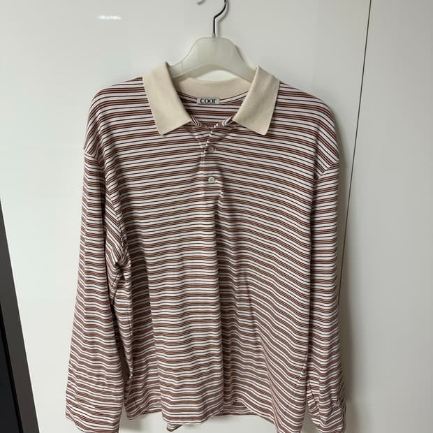 Coor 쿠어 스트라이프 긴팔 티셔츠 