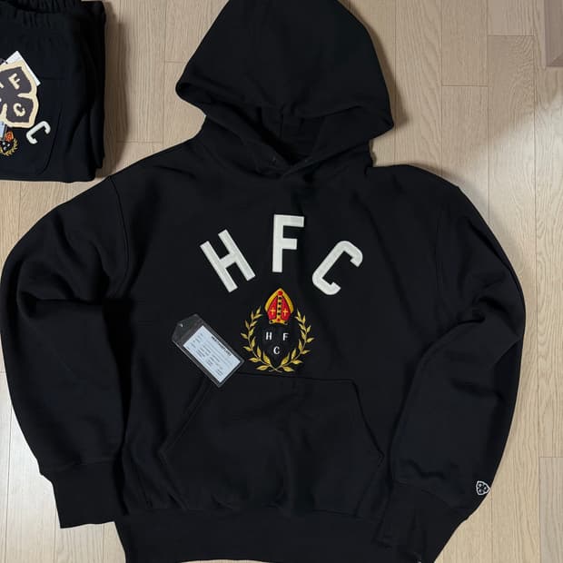 헤리티지플로스 10주년 후드 셋업 블랙 L